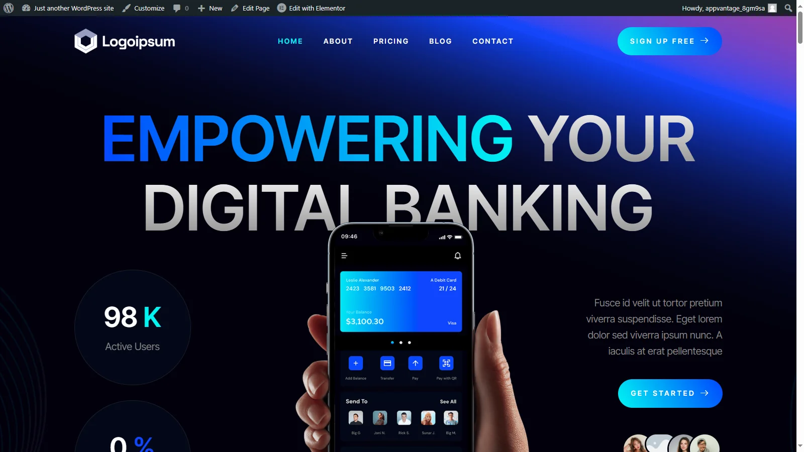 Digital marketing agency website showcasing SEO and online ranking services by GreenyWebs.